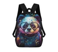 sinyumoney Colorful Panda in Glasses Art Print Mochila Escolar Resistente Al Agua Para Ordenador Portátil: Perfecta Para Viajes, Trabajo Y Uso Diario 17inch