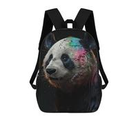 sinyumoney Colorful Panda Mochilas Infantiles Impresas En 3D De 17 Pulgadas. Mochila Escolar Informal Impresa En 3D Para Niños De Primaria Y Secundaria.