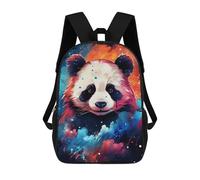 sinyumoney Colorful Panda Portrait -2 Mochila De Peluche Con Dibujos Animados, Mochila 3D Para Niños, Bolsa Escolar, Idea De Regalo De Cumpleaños Para Niños Y Niñas 17inch