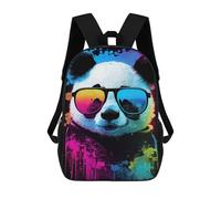 sinyumoney Colorful Panda Sunglasses Art Mochila Escolar Infantil Impresa En 3D Para Niños, Mochilas De Viaje, Bolsas Para Libros Para Niños Estudiantes De Primaria 17inch