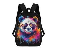 sinyumoney Colorful Panda Sunglasses Art Print-1 Mochila Escolar Resistente Al Agua, Mochila De Viaje, Bolsa Para Computadora - Perfecta Para Viajes, Trabajo Y Uso Diario 17inch