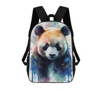 sinyumoney Colorful Panda Watercolor Art Print Mochila Escolar Impresa En 3D Para Niños, Mochila Escolar Informal De Moda Para Viajes Para Niños Y Estudiantes 17inch