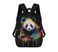 sinyumoney Colorful Panda With Drips Mochila Escolar Impresa En 3D Para Niños Y Niñas, Mochila Para Portátil Para Niños/estudiantes/adultos 17inch