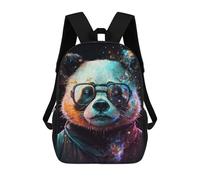 sinyumoney Colorful Panda with Glasses -2 Mochila Grande, Ligera E Informal Para El Campus, Actividades Al Aire Libre, Viajes Y Deportes 17inch
