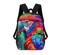 sinyumoney Colorful Parrot Art Print-4 Mochilas Infantiles Mochila Escolar Impresa En 3D Para Niños Mochilas De Viaje Bolsas Para Libros Para Niños 17inch Mochila Escolar