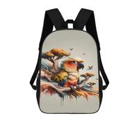 sinyumoney Colorful Parrot Artwork Mochilas Infantiles Mochila Escolar Impresa En 3D Para Niños Mochilas De Viaje Bolsas Para Libros Para Niños 17inch Mochila Escolar