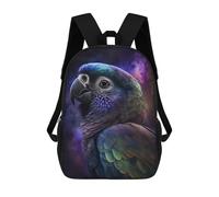 sinyumoney Colorful Parrot Galaxy Art Print Mochilas Infantiles Mochila Escolar Impresa En 3D Para Niños Mochilas De Viaje Bolsas Para Libros Para Niños 17inch Mochila Escolar
