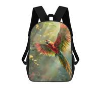 sinyumoney Colorful Parrot in Flight Mochila Escolar Para Niñas Mochila Impermeable Mochila Informal De Día Mochila Ligera Para Niño Y Niña Mochila Escolar 17inch