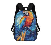 sinyumoney Colorful Parrot on Branch Digital Art Mochilas Impresas En 3D Para Niños, Mochila Escolar, Mochila De Moda Para Niños De Primaria Y Secundaria 17inch