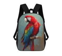 sinyumoney Colorful Parrot Painting-2 Mochila Escolar, Mochila De Negocios, Mochila Impermeable Para Libros, Para Acampar, Aventuras Al Aire Libre Y Viajes Diarios 17inch