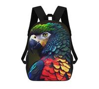 sinyumoney Colorful Parrot Portrait Mochila Con Bolsillo Mochilas Impresas En 3D, Mochilas De Viaje, Mochilas Para Libros, Mochila Escolar Para Niños 17inch