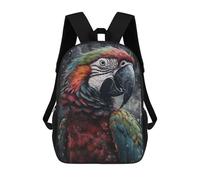 sinyumoney Colorful Parrot Portrait Mochila Escolar Para Niños, Mochila Escolar Impresa En 3D Para Estudiantes De Primaria Y Secundaria 17inch