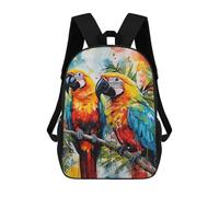sinyumoney Colorful Parrots in Art Mochila Escolar Impresa En 3D Mochila Escolar De Moda Para Niños Mochilas Para Niños Estudiantes De Secundaria 17inch