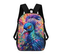sinyumoney Colorful Peacock Artwork -2 Mochila Escolar Infantil Estampada Para Adultos Y Niños, Mochila De Viaje Para El Día A Día 17inch