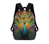 sinyumoney Colorful Peacock Artwork-22 Mochila Escolar Infantil Impresa En 3D Para Niños, Mochilas De Viaje, Bolsas Para Libros, Mochila Escolar Infantil 17inch