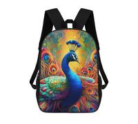 sinyumoney Colorful Peacock Artwork-8 Mochilas Infantiles Impresas En 3D Para Niños, Mochilas Escolares De Moda, Mochilas De Viaje, Mochilas Escolares Para Niños De Primaria 17inch