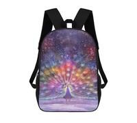 sinyumoney Colorful Peacock Displaying Feathers Mochila Escolar Ligera Para Aeropuerto, Estudiantes Universitarios, Mochila Para Niños/niñas/adolescentes 17inch