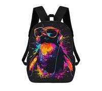 sinyumoney Colorful Penguin Art Print-1 Mochila Escolar Para El Trabajo, Negocios, Universidad, Escuela Para Hombres/mujeres 17inch