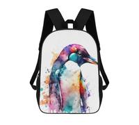 sinyumoney Colorful Penguin Art Print Mochilas Infantiles Impresas En 3D, Mochilas De Moda Informales, Mochilas De Viaje Bonitas, Mochilas Informales Para Exteriores Para Niños Y Niñas 17inch