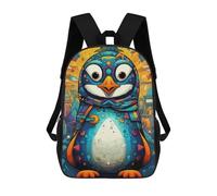 sinyumoney Colorful Penguin Artwork-1 Mochilas Informales Para Niños, Mochila Escolar Para Adolescentes, Niñas Y Niños, Mochilas Para Libros 17inch