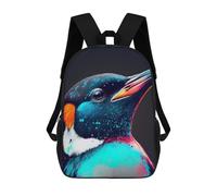 sinyumoney Colorful Penguin Portrait Mochila Infantil De Moda Divertida Mochila Escolar Para Niños Y Adolescentes Con Impresión 3D Para Niños 17inch