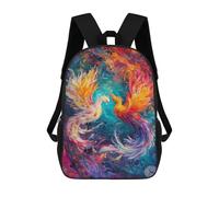 sinyumoney Colorful Phoenix Artwork Mochila Infantil De 17 Pulgadas, Mochila Escolar Con Estampado 3D De Dibujos Animados Para Niños Y Adolescentes.