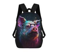 sinyumoney Colorful Pig Art Print-3 Mochilas Infantiles Impresas En 3D De 17 Pulgadas. Mochila Escolar Informal Impresa En 3D Para Niños De Primaria Y Secundaria.