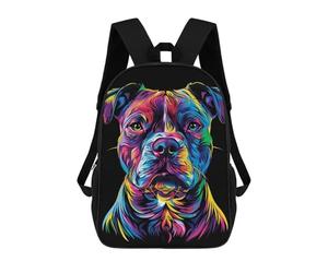 sinyumoney Colorful Pitbull Dog Pit Bull Mochila Escolar/de Negocios, Resistente, Para Portátil, Para La Escuela/trabajo/viajes 17inch