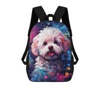 sinyumoney Colorful Poodle Art Print Mochila Escolar De 17 Pulgadas Impresa En 3D Mochilas Infantiles Mochila Genial Impresa En 3D Para Niños De Primaria Y Secundaria
