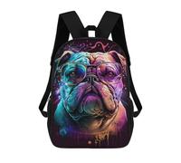 sinyumoney Colorful Pug Art Print Mochila Escolar, Bolso Resistente Para Portátil, Ideal Para Acampar, Aventuras Al Aire Libre Y Viajes Diarios 17inch