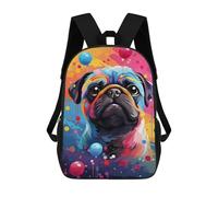 sinyumoney Colorful Pug Balloons Art Print Mochila Escolar Para Ordenador Portátil Para La Escuela/trabajo/viajes: Perfecta Para Viajes, Trabajo Y Uso Diario 17inch