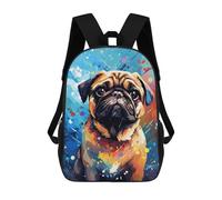 sinyumoney Colorful Pug Painting Mochilas Escolares Para Ordenador, Ideales Para El Colegio/trabajo/viajes, Acampadas, Aventuras Al Aire Libre Y Viajes Diarios 17inch