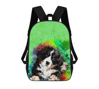 sinyumoney Colorful Puppy Portrait Mochila Para Niños, Adolescentes Y Estudiantes, Mochilas Para Niñas, Mochilas Para Niños Pequeños, Primaria Y Secundaria 17inch