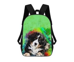 sinyumoney Colorful Puppy Portrait Mochila Para Niños, Adolescentes Y Estudiantes, Mochilas Para Niñas, Mochilas Para Niños Pequeños, Primaria Y Secundaria 17inch