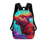 sinyumoney Colorful Rabbit Painting Mochila Escolar Impresa En 3D Para Niños Y Niñas, Mochila Escolar, Mochila De Viaje Para Niños 17inch