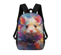 sinyumoney Colorful Rabbit Painting Mochila Escolar Infantil De 17 Pulgadas Con Estampado 3D De Películas De Anime Para Niños, Mochila De Viaje, Mochila Escolar Infantil