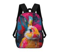 sinyumoney Colorful Rabbit Painting Mochila Escolar Infantil Impresa En 3D Para Niños, Mochilas De Viaje, Bolsas Para Libros, Mochila Escolar Infantil 17inch
