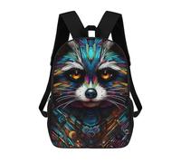 sinyumoney Colorful Raccoon Artwork Mochila Escolar Infantil Impresa En 3D Para Niños, Mochilas De Viaje De Alta Capacidad, Bolsas Para Libros, Mochila Escolar Infantil 17inch