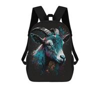 sinyumoney Colorful Ram Head Art Print-1 Mochila Grande Para Portátil Resistente Al Agua Para La Escuela - Perfecta Para Viajes, Trabajo Y Uso Diario 17inch