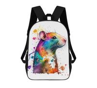sinyumoney Colorful Rat Illustration Mochilas Infantiles Escolares Impresas En 3D, Mochilas Para Niños, Mochilas De Viaje Para Niños Y Niñas, Mochilas Escolares Para Niños 17inch