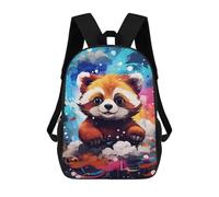sinyumoney Colorful Red Panda Artwork Mochila Escolar Infantil De 17 Pulgadas, Impresa En 3D, Estilo Casual, Para Niños, Ideal Para Viajes, Como Mochila Escolar O Para Llevar Libros.
