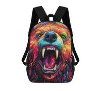 sinyumoney Colorful Roaring Bear Art-6 Mochila Escolar Infantil Impresa En 3D Para Niños, Mochilas De Viaje, Bolsas Para Libros, Mochila Escolar Infantil 17inch