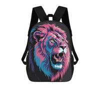 sinyumoney Colorful Roaring Lion Head Illustration Mochila Escolar Infantil Con Impresión 3D, Mochila Escolar Informal Para Niños De Primaria Y Secundaria 17inch