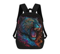 sinyumoney Colorful Roaring Tiger Art Print Mochilas De 17 Pulgadas Para Niños, Mochilas Escolares Impresas En 3D Para Estudiantes De Primaria Y Secundaria, Para Niños Y Niñas.