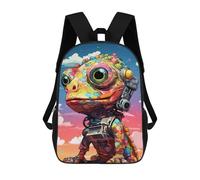sinyumoney Colorful Robot Lizard Artwork Mochila Escolar Resistente Al Agua, Mochila De Viaje, Bolsa Para Computadora Para Hombres, Mujeres Y Adolescentes 17inch