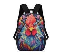 sinyumoney Colorful Rooster Art Print Mochila Grande Para Portátil Resistente Al Agua Para La Escuela - Perfecta Para Viajes, Trabajo Y Uso Diario 17inch
