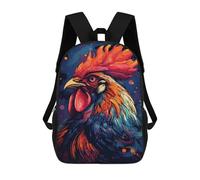 sinyumoney Colorful Rooster Illustration Mochila Escolar Para Secundaria Y Preparatoria. Mochila Informal Para Adolescentes, Chicas, Chicos, Mujeres Y Hombres. 17inch