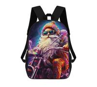 sinyumoney Colorful Santa on Motorcycle -1 Mochila Escolar Ligera Para Aeropuerto Y Universidad Para Estudiantes. Mochila Para La Escuela/trabajo/viajes 17inch
