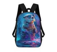 sinyumoney Colorful Sea Otter Paint Mochilas Infantiles Impresas En 3D Para Niños, Mochilas Escolares De Moda, Mochilas De Viaje, Mochilas Escolares Para Niños De Primaria 17inch
