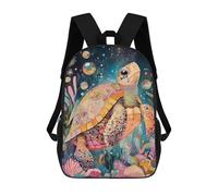 sinyumoney Colorful Sea Turtle in Ocean Art Mochila Infantil, Mochila Escolar Impresa En 3D, Mochila Para Niños Y Niñas, Mochila Escolar Ajustable Para La Escuela Primaria 17inch